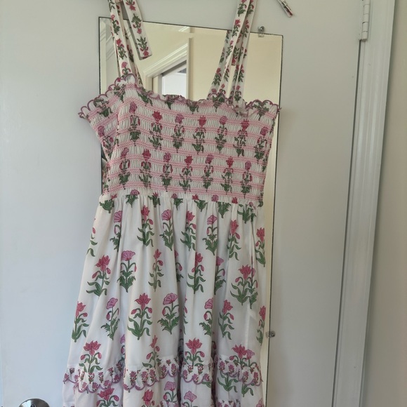 Pink City Prints MALAGA MINI DRESS IN LILAC IRIS - Picture 5 of 6